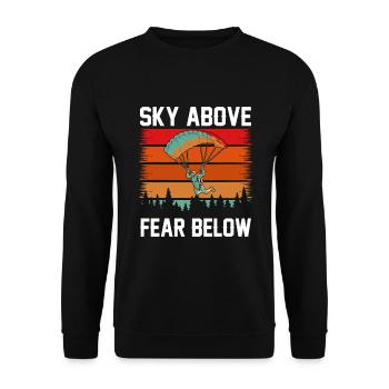 Himmel oben, Angst unten - Unisex Pullover - Schwarz - Vorne - Alina (178cm) & Michal (187cm)