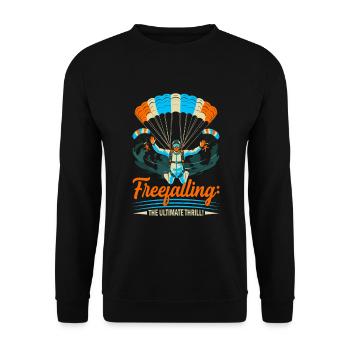 Freefalling: the ultimate thrill! - Unisex Sweatshirt - black - Front - Alina (178cm) & Michal (187cm)