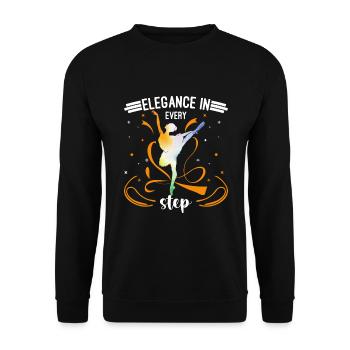 Eleganz auf Schritt und Tritt - Unisex Pullover - Schwarz - Vorne - Alina (178cm) & Michal (187cm)