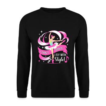 Je ne danse pas, je vole avec style ! - Sweat-shirt Unisexe - noir - Devant - Alina (178cm) & Michal (187cm)