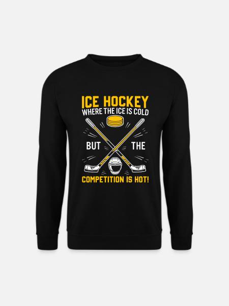 Eishockey: Wo es kalt ist, aber der Wettbewerb - Unisex Pullover - Schwarz