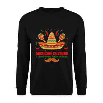 Mexican culture: A vibrant blend of tradition and - Unisex Sweatshirt - black - Front - Alina (178cm) & Michal (187cm)