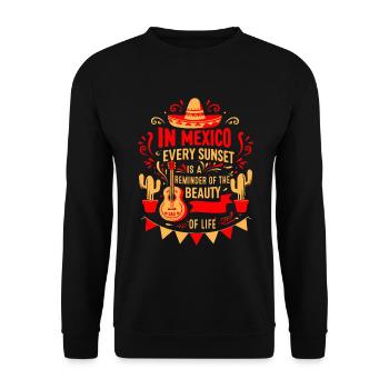Au Mexique, chaque coucher de soleil est un rappel de la beauté - Sweat-shirt Unisexe - noir - Devant - Alina (178cm) & Michal (187cm)