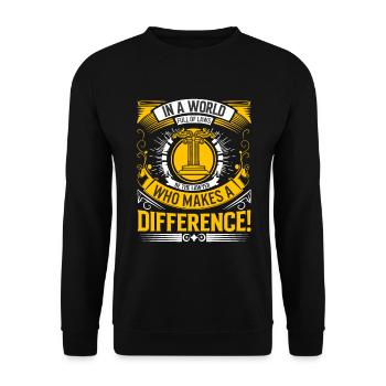 Dans un monde rempli de lois, soyez l’avocat qui fait un - Sweat-shirt Unisexe - noir - Devant - Alina (178cm) & Michal (187cm)