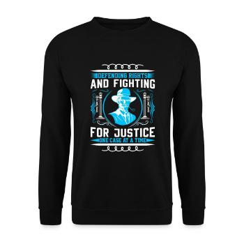 Défendre les droits et lutter pour la justice - one ca - Sweat-shirt Unisexe - noir - Devant - Alina (178cm) & Michal (187cm)