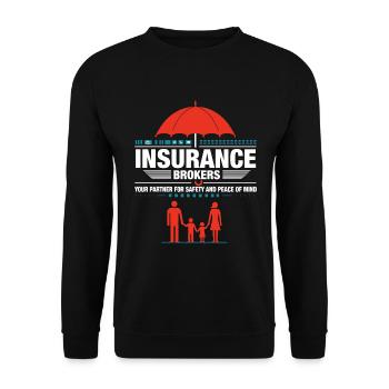 Courtiers d’assurance : Votre partenaire pour la sécurité et le pea - Sweat-shirt Unisexe - noir - Devant - Alina (178cm) & Michal (187cm)