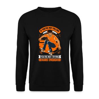 Si vous ne tombez pas, vous ne faites pas d’efforts - Sweat-shirt Unisexe - noir - Devant - Alina (178cm) & Michal (187cm)