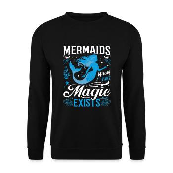 Sirènes : La preuve que la magie existe. - Sweat-shirt Unisexe - noir - Devant - Alina (178cm) & Michal (187cm)
