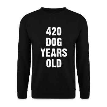 420 Chien ans - Sweat-shirt Unisexe - noir - Devant - Alina (178cm) & Michal (187cm)