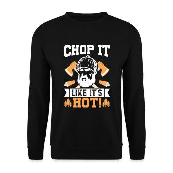 Hachez-le comme s’il était chaud ! - Sweat-shirt Unisexe - noir - Devant - Alina (178cm) & Michal (187cm)