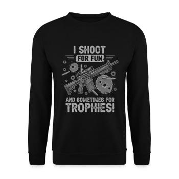 Je photographie pour le plaisir – et parfois pour des trophées ! - Sweat-shirt Unisexe - noir - Devant - Alina (178cm) & Michal (187cm)