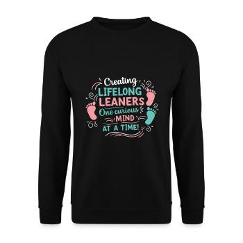 Creating lifelong learners, one curious mind at a - Unisex Sweatshirt - black - Front - Alina (178cm) & Michal (187cm)