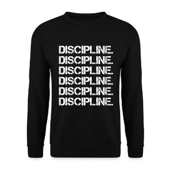 Discipline - Unisex Pullover - Schwarz - Vorne - Alina (178cm) & Michal (187cm)