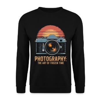 La photographie : l’art du temps figé - Sweat-shirt Unisexe - noir - Devant - Alina (178cm) & Michal (187cm)