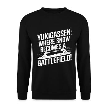 Yukigassen : Là où la neige devient une bataille ! - Sweat-shirt Unisexe - noir - Devant - Alina (178cm) & Michal (187cm)
