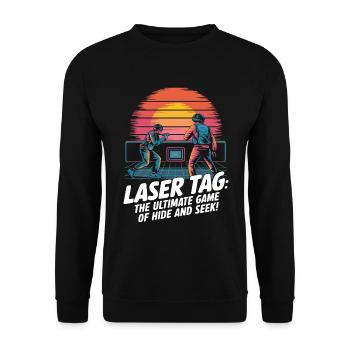 Laser tag: The ultimate game of hide and seek! - Unisex Sweatshirt - black - Front - Alina (178cm) & Michal (187cm)