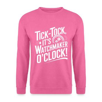 Tick-Tack, es ist Uhrmacher Uhr! - Unisex Pullover - Pink - Vorne