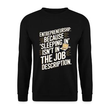 Entrepreneuriat : parce que « dormir » n’est pas à l’ordre du jour - Sweat-shirt Unisexe - noir - Devant - Alina (178cm) & Michal (187cm)