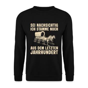 Sei nachsichtig Letztes Jahrhundert Mama Geschenk - Unisex Pullover - Schwarz - Vorne - Alina (178cm) & Michal (187cm)