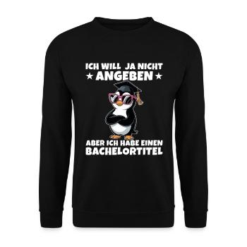 Bachelor Abschlussprüfung Studium geschafft - Unisex Pullover - Schwarz - Vorne - Alina (178cm) & Michal (187cm)