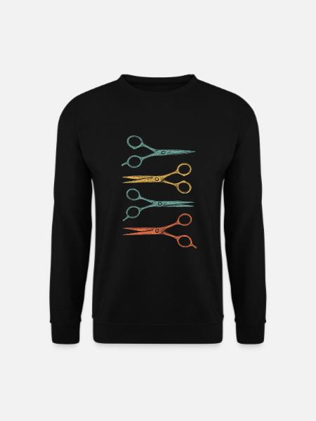 Farbenfrohe Friseurscheren - Unisex Pullover - Schwarz