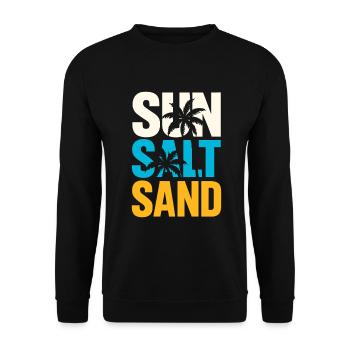 Sun, salt and sand – pure summer - Unisex Sweatshirt - black - Front - Alina (178cm) & Michal (187cm)