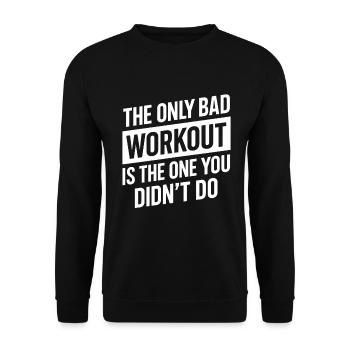 Workout motivation for real doers - Unisex Sweatshirt - black - Front - Alina (178cm) & Michal (187cm)