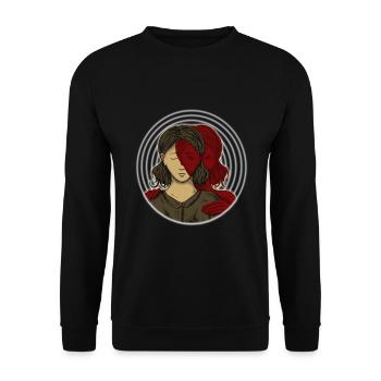 Psychology art horror twins Halloween - Unisex Sweatshirt - black - Front - Alina (178cm) & Michal (187cm)