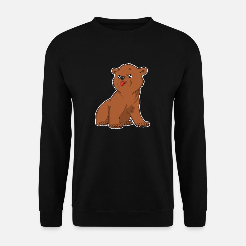 Grizzlybär Shirt | Wildlife Brown Bear Forest - Unisex Pullover - Schwarz