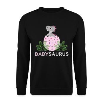 Babysaurus fille T-Rex éclos œuf dinosaure - Sweat-shirt Unisexe - noir - Devant - Alina (178cm) & Michal (187cm)