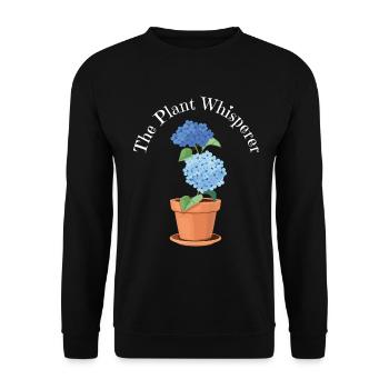 Gartenarbeit Der Pflanzenflüsterer - Unisex Pullover - Schwarz - Vorne - Alina (178cm) & Michal (187cm)