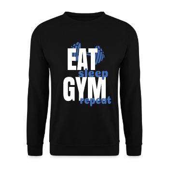 Sports Sports Athlete Bodybuilder Fitnesstudio - Unisex Sweatshirt - black - Front - Alina (178cm) & Michal (187cm)