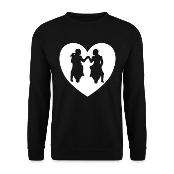 Bikercouple Pair of Pairs Motorcycle Super Sports Cars - Unisex Sweatshirt - black - Front - Alina (178cm) & Michal (187cm)
