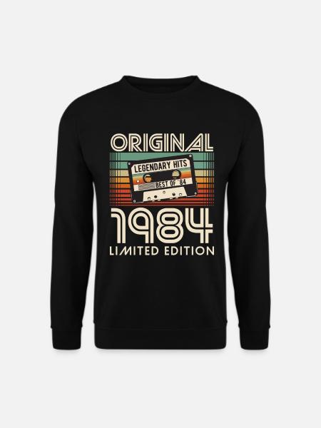 Original 1984 Jahrgang Vintage Geburtstag Retro - Unisex Pullover - Schwarz