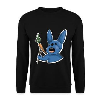 Blaues Kaninchen, Chinesisches Neujahr - Unisex Pullover - Schwarz - Vorne - Alina (178cm) & Michal (187cm)