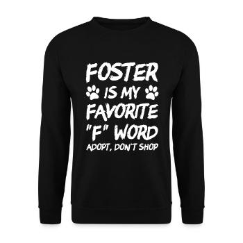 Rescue Dog Adopt Don't Shop - Unisex Sweatshirt - black - Front - Alina (178cm) & Michal (187cm)