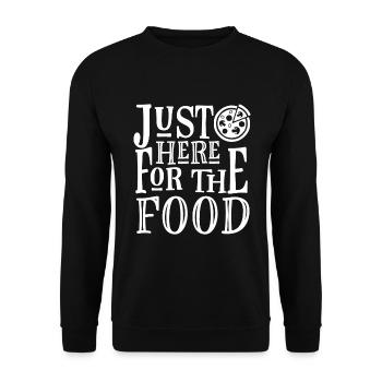 Juste pour manger ici - Pizza - Sweat-shirt Unisexe - noir - Devant - Alina (178cm) & Michal (187cm)
