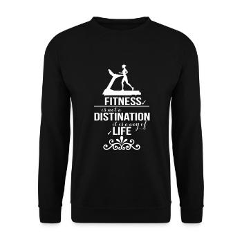 Cardio, Laufband, Fitness, Motivation, Abnehmen - Unisex Pullover - Schwarz - Vorne - Alina (178cm) & Michal (187cm)