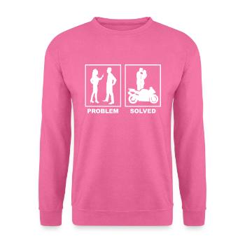 Moto, relation, amour, couple, idée cadeau - Sweat-shirt Unisexe - rose - Devant