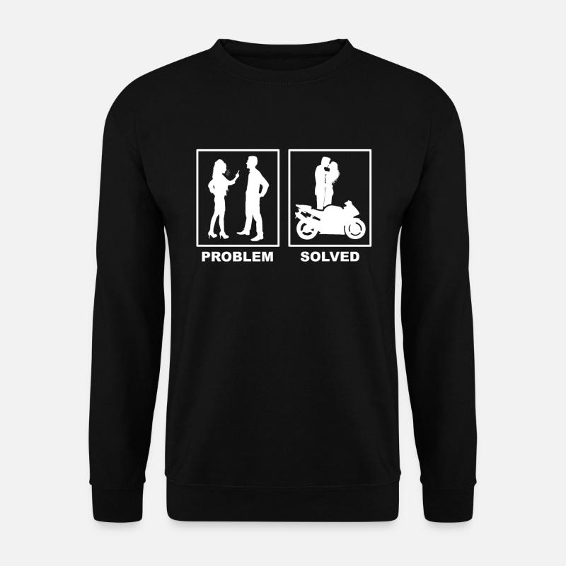 Motorrad, Beziehung, Liebe, Paar, Geschenkidee - Unisex Pullover - Schwarz