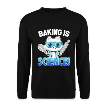 La cuisson est Science Cat - Sweat-shirt Unisexe - noir - Devant - Alina (178cm) & Michal (187cm)