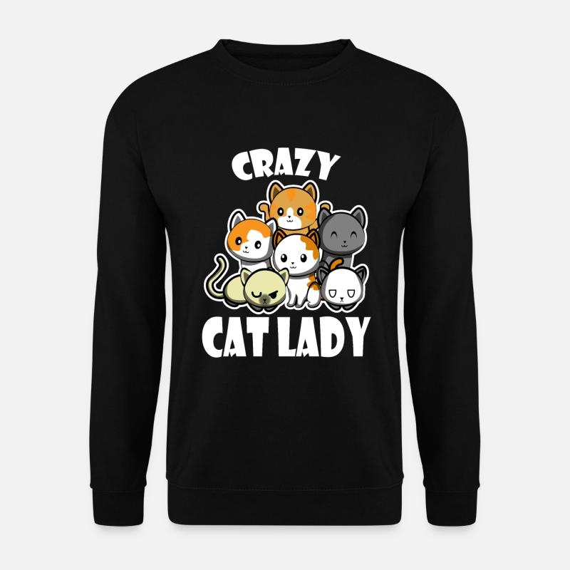 Crazy cat lady - Unisex Sweatshirt - black
