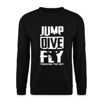 Jump Dive Fly - Sweat-shirt Unisexe - noir - Devant - Alina (178cm) & Michal (187cm)