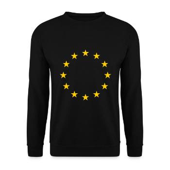 Le drapeau de l'Europe met en vedette la cohésion européenne - Sweat-shirt Unisexe - noir - Devant - Alina (178cm) & Michal (187cm)
