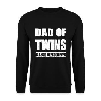 Père de jumeaux Cadeau Drôle de Père - Sweat-shirt Unisexe - noir - Devant - Alina (178cm) & Michal (187cm)