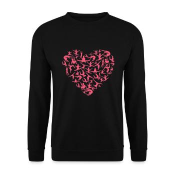 Mädchen Gymnastik Rotes Herz Frauen Turnerin - Unisex Pullover - Schwarz - Vorne - Alina (178cm) & Michal (187cm)