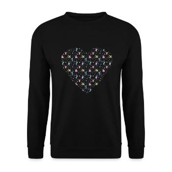 Gymnastique Féminine Silhouette Coeur - Sweat-shirt Unisexe - noir - Devant - Alina (178cm) & Michal (187cm)
