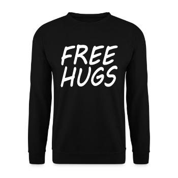 Free hugs - Unisex Sweatshirt - black - Front - Alina (178cm) & Michal (187cm)