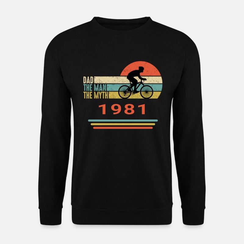 40 Geburtstag | 1981 | Vintage Fahrrad Design - Unisex Pullover - Schwarz