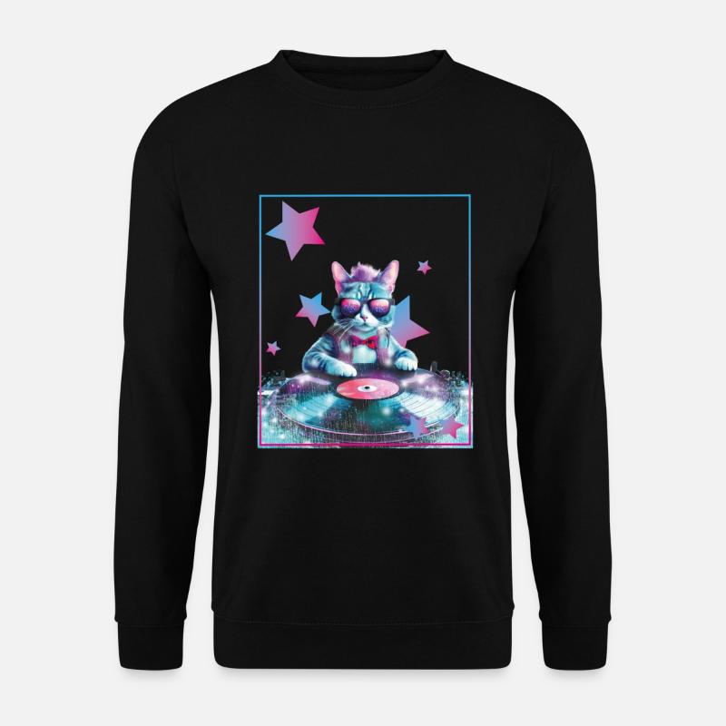 DJ Mix, Ai Katze - Unisex Pullover - Schwarz